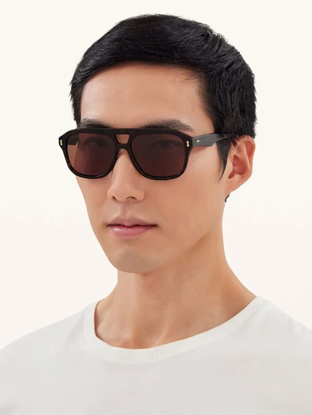New Gucci Brown Aviator Unisex Sunglasses GG1263S 003